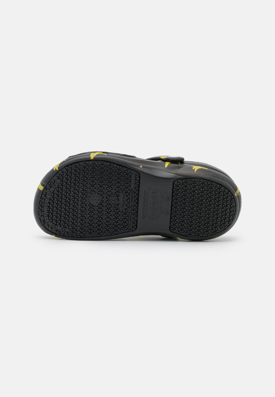 Crocs Unisex Classic Graphic Bistro Clog - Black / Banana