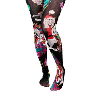 Irregular Choice Womens Tom & Jerry Christmas Chaos Tights