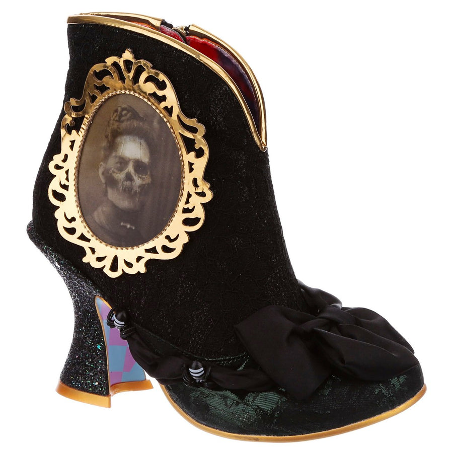 Irregular Choice Womens Ghostly Waltz Ankle Boot - Black - The Foot Factory