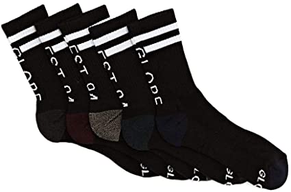 Globe Mens Carter Crew Socks (5 Pack) - Black