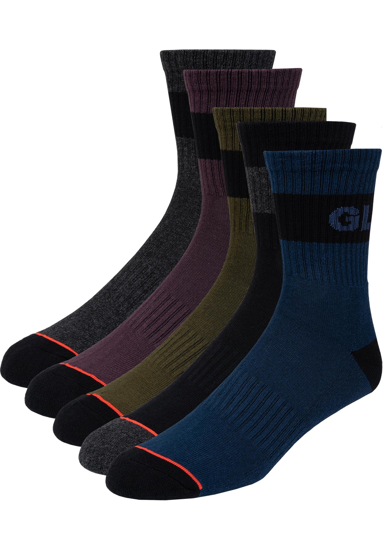 Globe Mens Horizons Crew Socks (5 Pack) - The Foot Factory
