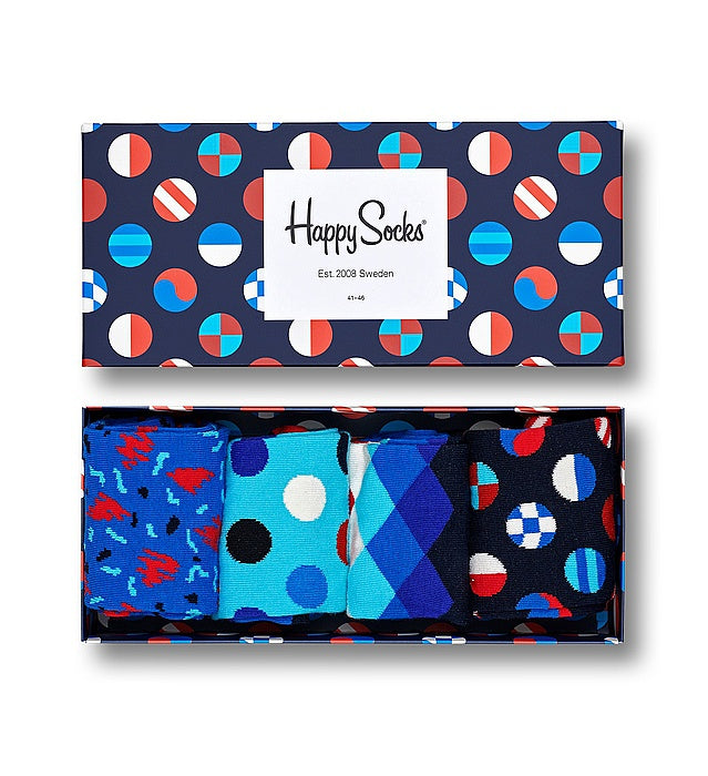 Happy Socks Patterned Socks Gift Box (4 Pack) - The Foot Factory