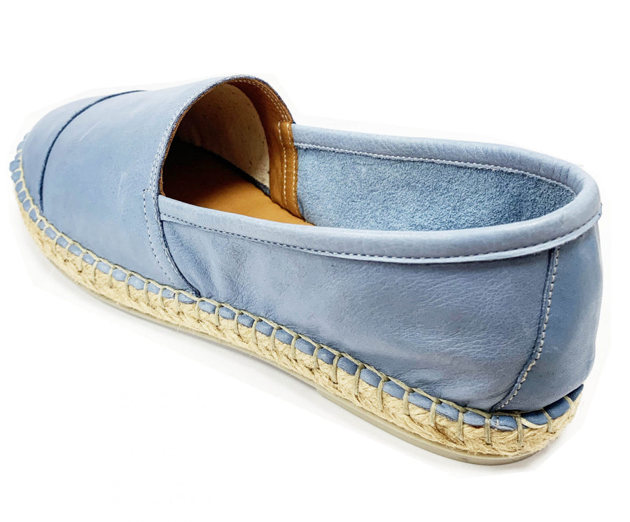 Bueno Womens Nars Leather Espadrilles - Blue