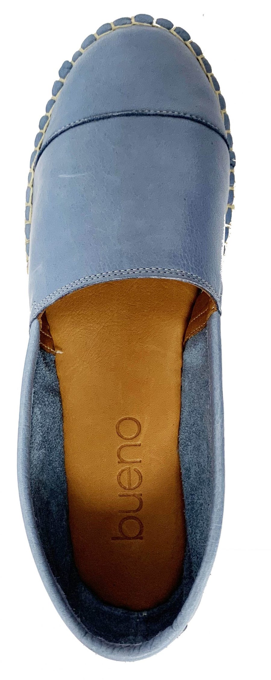 Bueno Womens Nars Leather Espadrilles - Blue