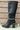 Una Healy महिला लंबा फैशन बूट - विनाइल ब्लैक चेन