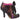Irregular Choice Womens Abilgails Third Party Heeled Ankle Boot - Dark Pink