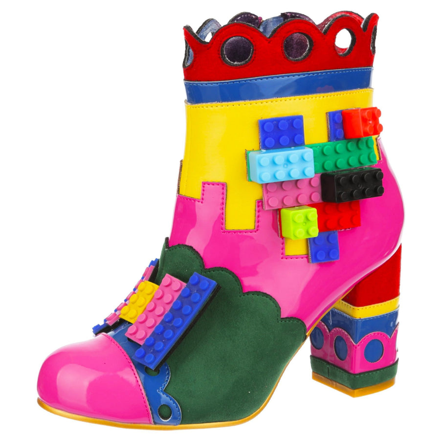 Irregular Choice Womens Building Love High Heel - Pink / Yellow / Green / Blue