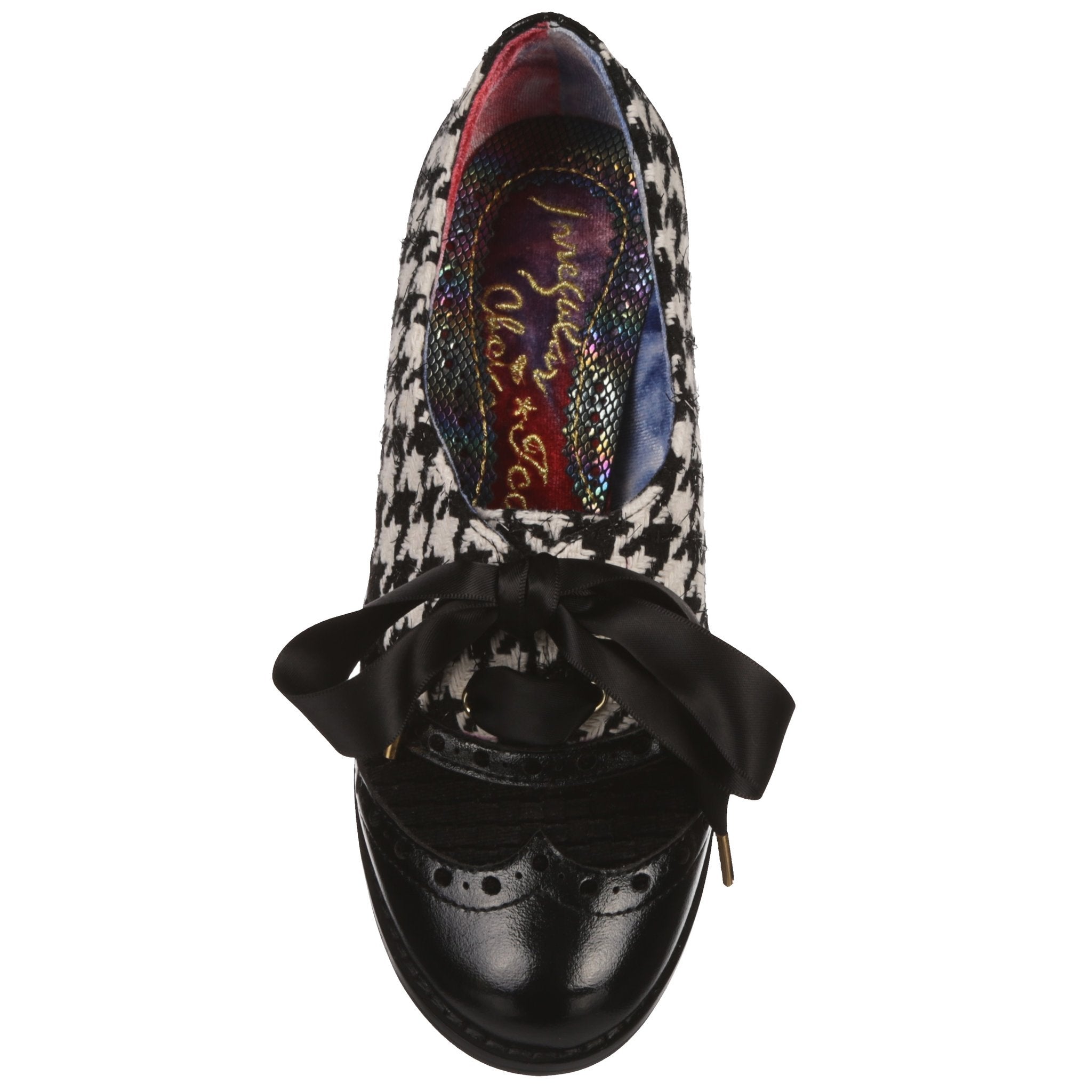 Irregular Choice Heels Houndstooth Ribbon