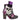 Irregular Choice Damskie botki na obcasie Dance of the Dead - fioletowe