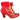 Irregular Choice Womens Fancy a Cuppa Heeled Ankle Boot - Red
