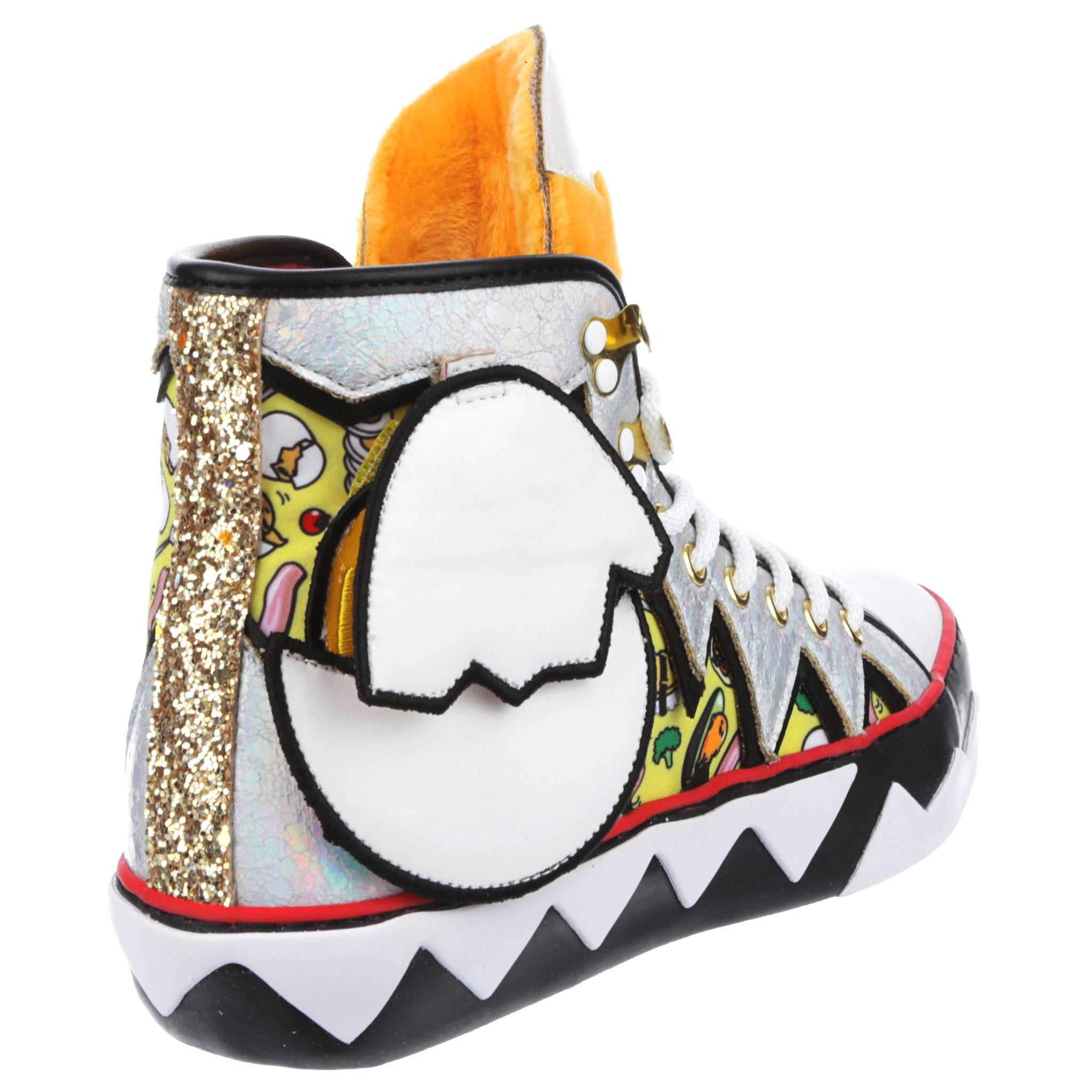 Irregular Choice Womens Hello Kitty You Crack Me Up High Top Trainers