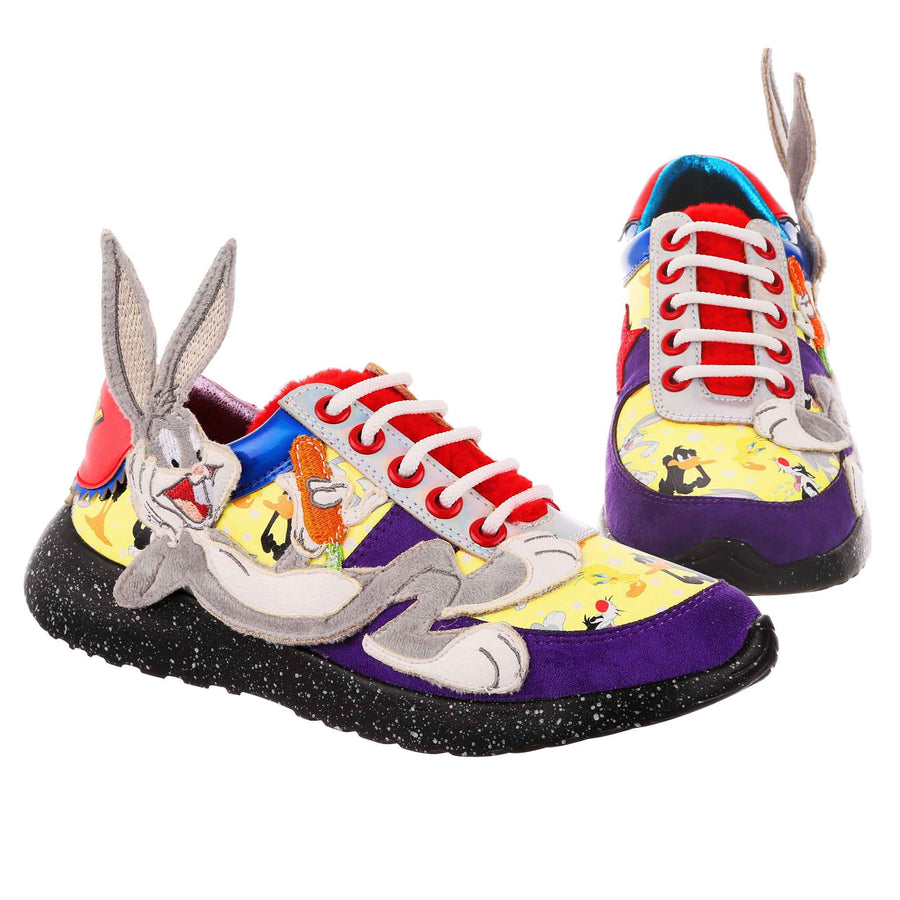 Irregular Choice Womens Looney Tunes Carrots & Jokes Trainers