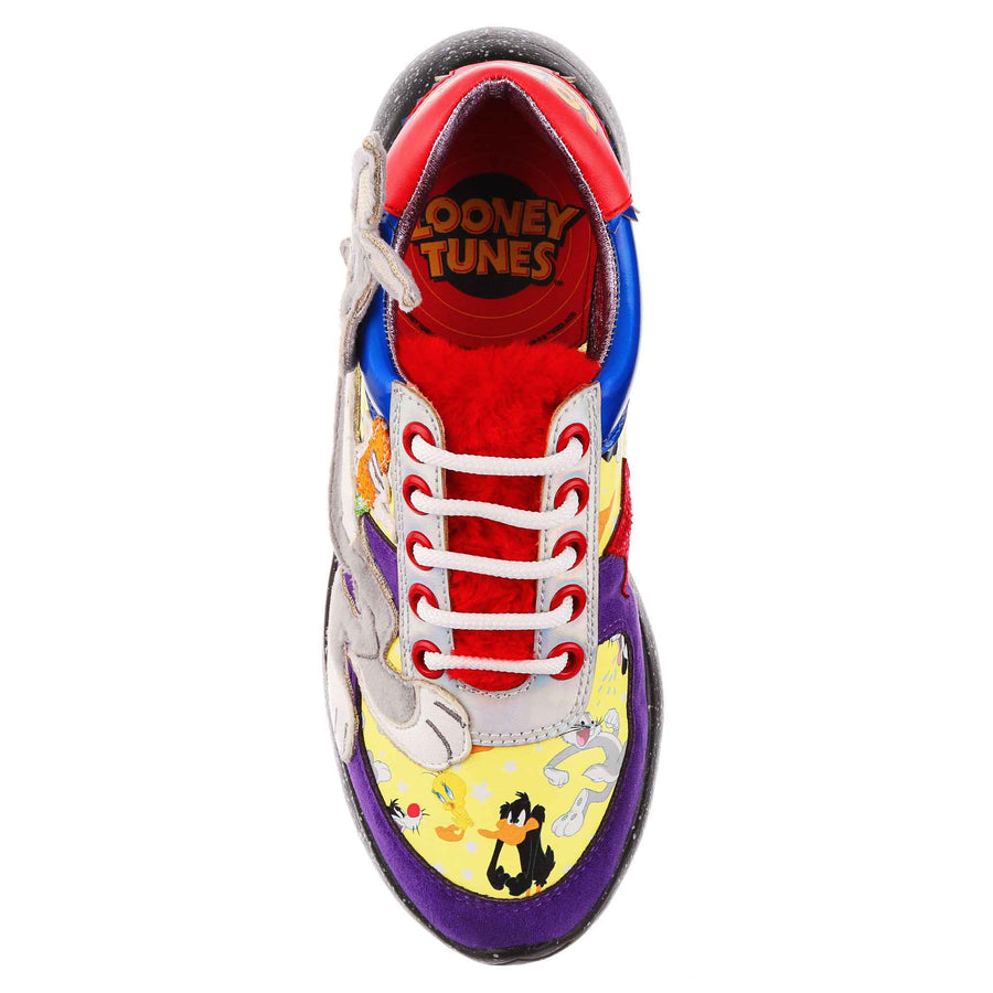 Irregular Choice Womens Looney Tunes Carrots & Jokes Trainers