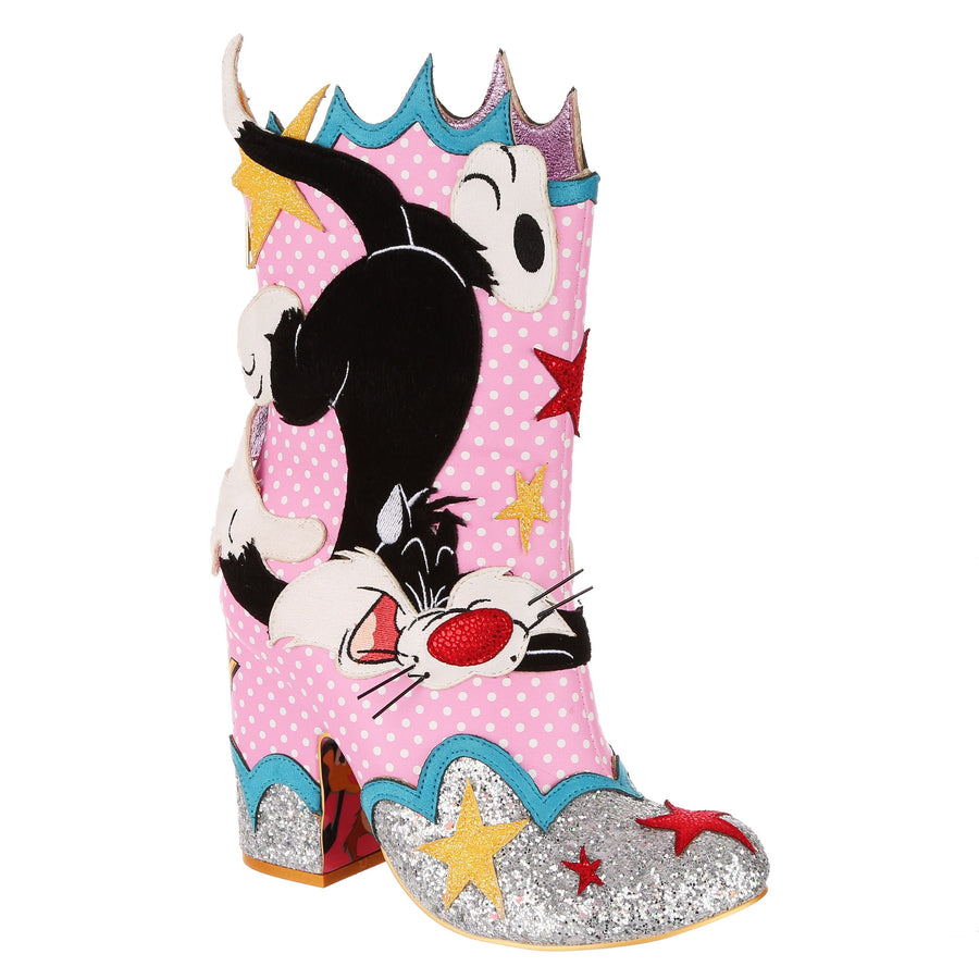 Irregular Choice Womens Looney Tunes Sufferin Succotash Boots - The Foot Factory