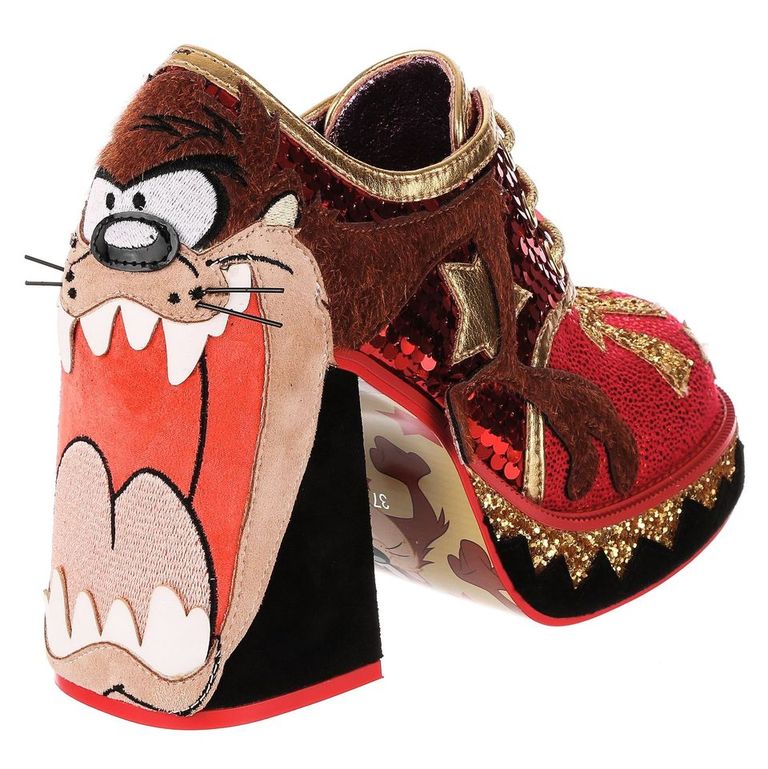 Irregular Choice Womens Looney Tunes Tazmanian Whirlwind High Heel