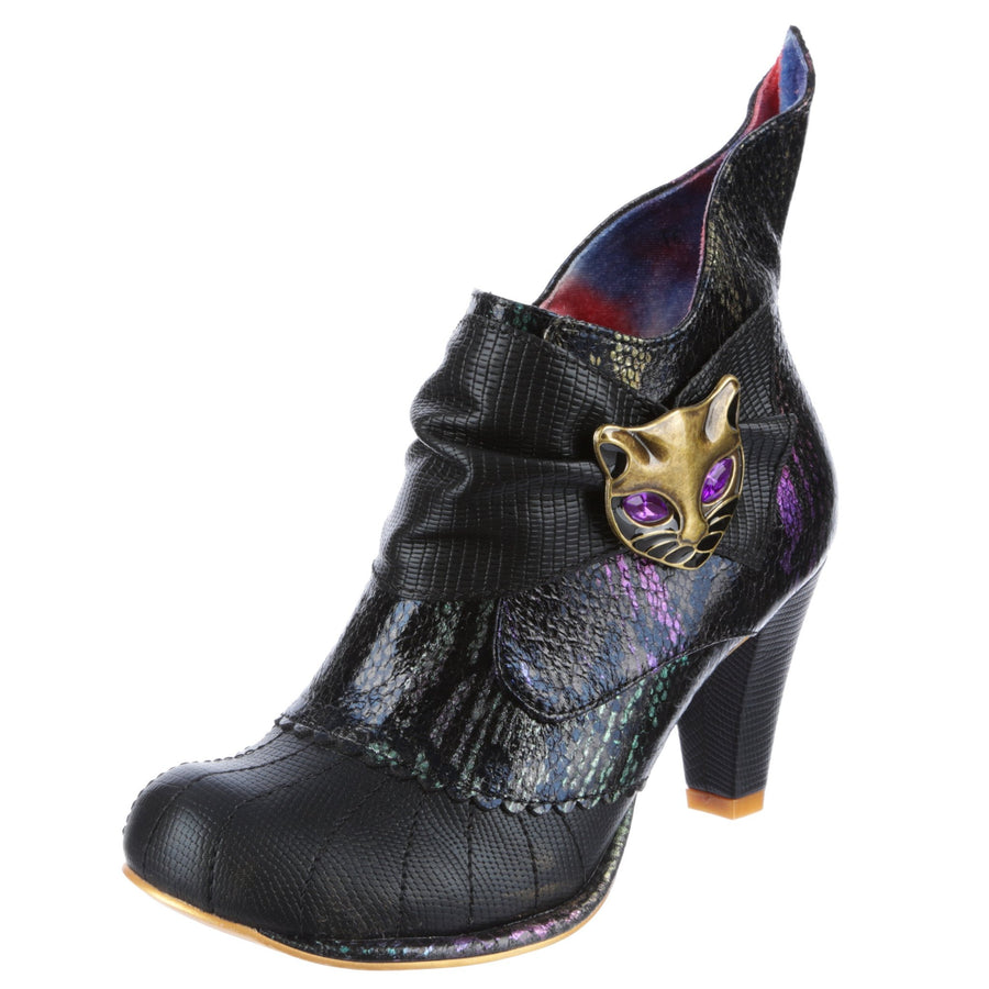 Irregular Choice Womens Miaow Heeled Boots - Black