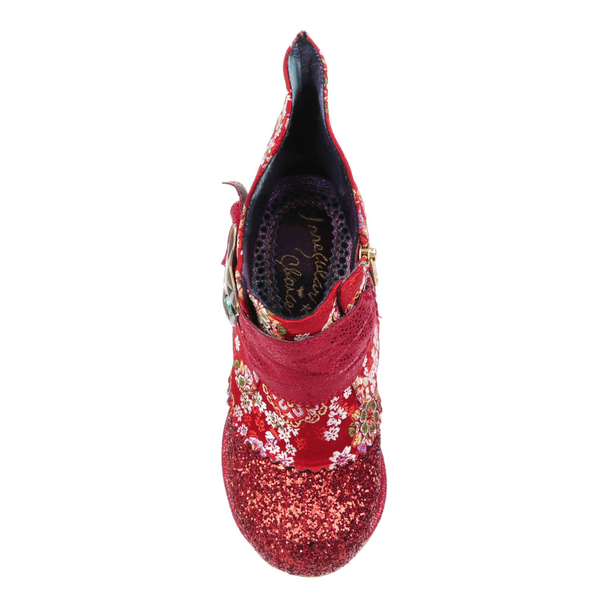 Irregular Choice Womens Miaow High Heel - Red Glitter