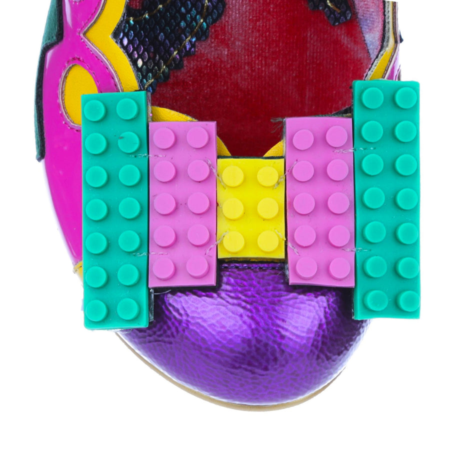Irregular Choice Womens Play Date High Heel - Pink / Green / Purple