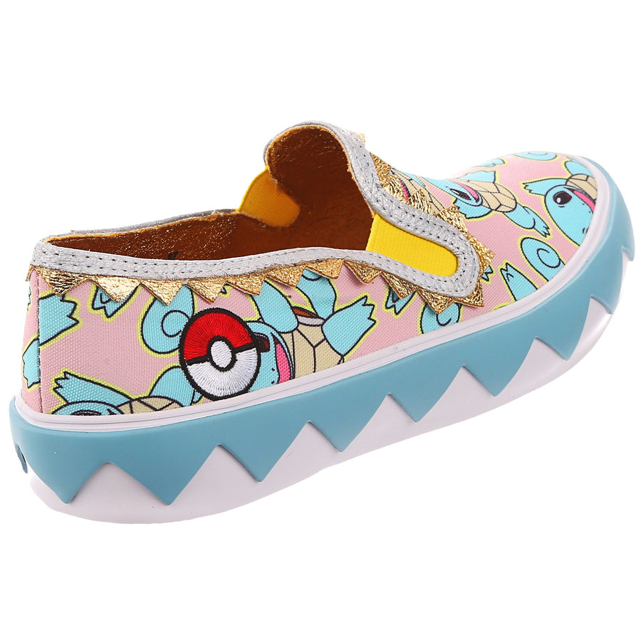 Irregular Choice Womens Pokemon Every Day is An Adventure Slip On Trainer - Blue / Yellow - The Foot Factory