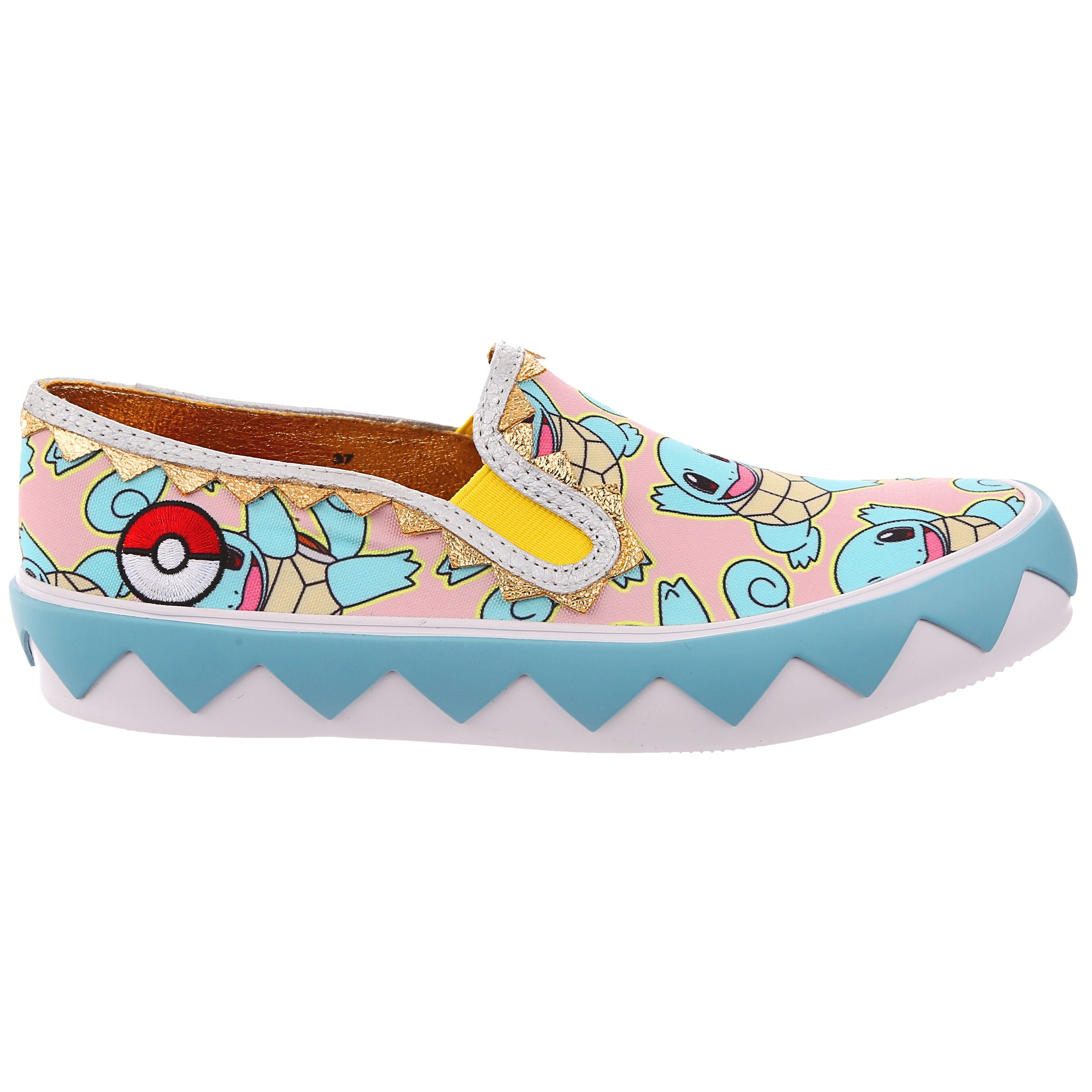Irregular Choice Womens Pokemon Every Day is An Adventure Slip On Trainer - Blue / Yellow - The Foot Factory