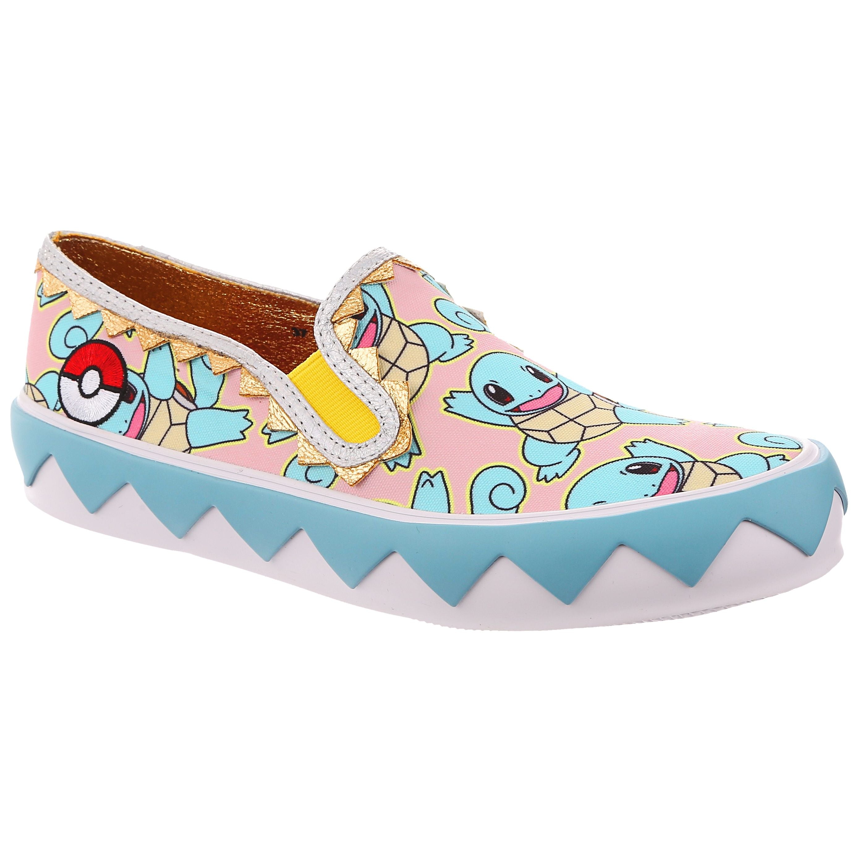 Irregular Choice Womens Pokemon Every Day is An Adventure Slip On Trainer - Blue / Yellow - The Foot Factory