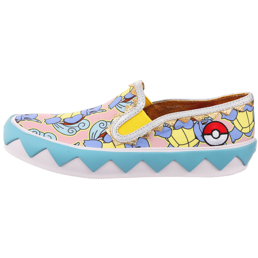 Irregular Choice Womens Pokemon Every Day is An Adventure Slip On Trainer - Blue / Yellow - The Foot Factory