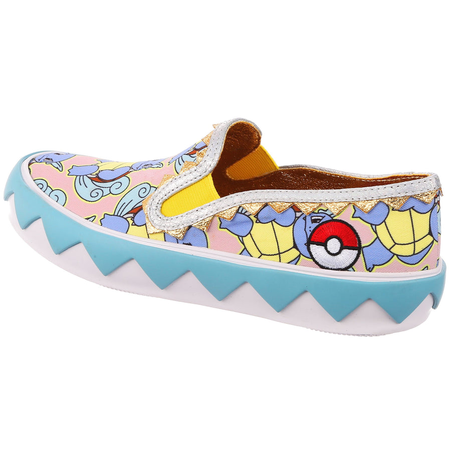 Irregular Choice Womens Pokemon Every Day is An Adventure Slip On Trainer - Blue / Yellow - The Foot Factory