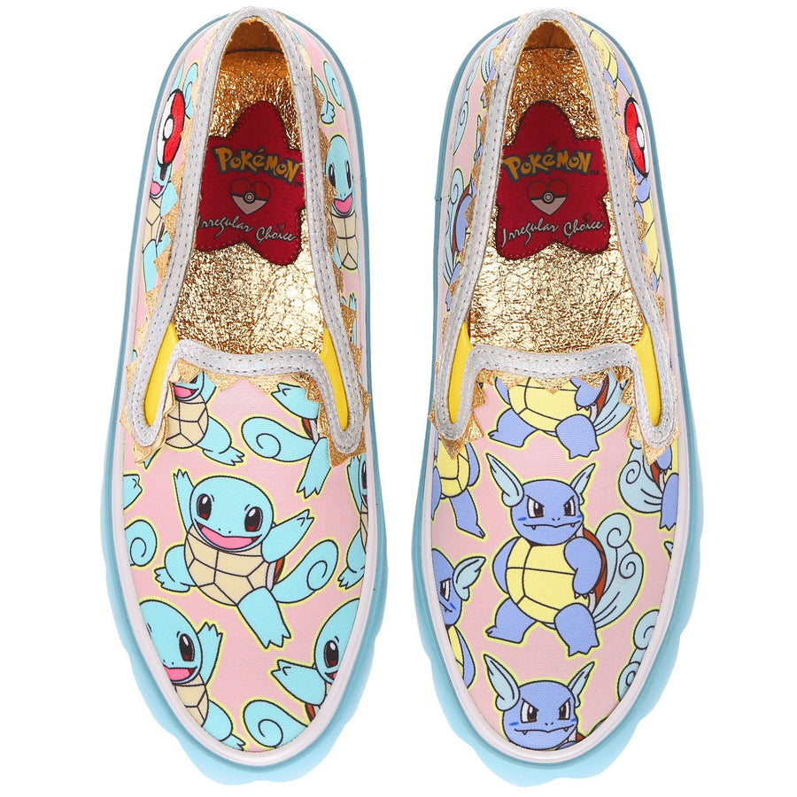 Irregular Choice Womens Pokemon Every Day is An Adventure Slip On Trainer - Blue / Yellow - The Foot Factory