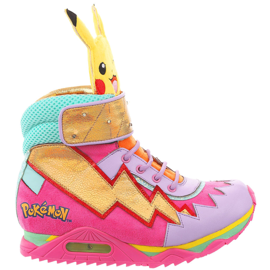 Irregular Choice Womens Pokemon Flames & Bolts Boots - Pink