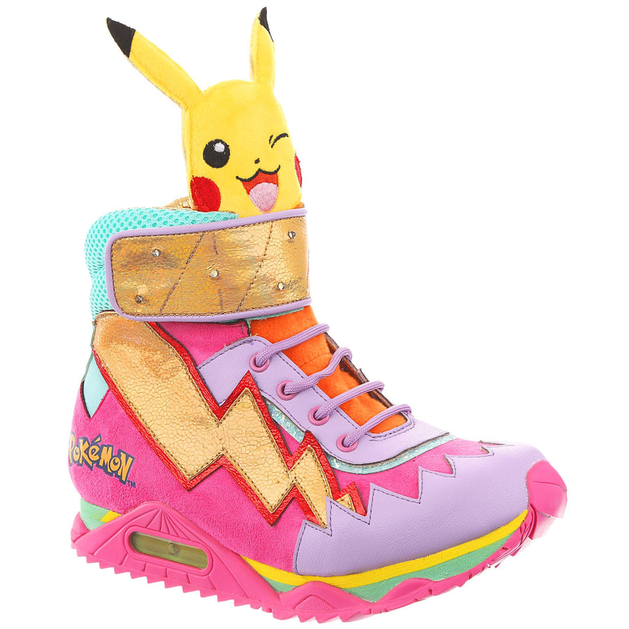 Irregular Choice Womens Pokemon Flames & Bolts Boots - Pink