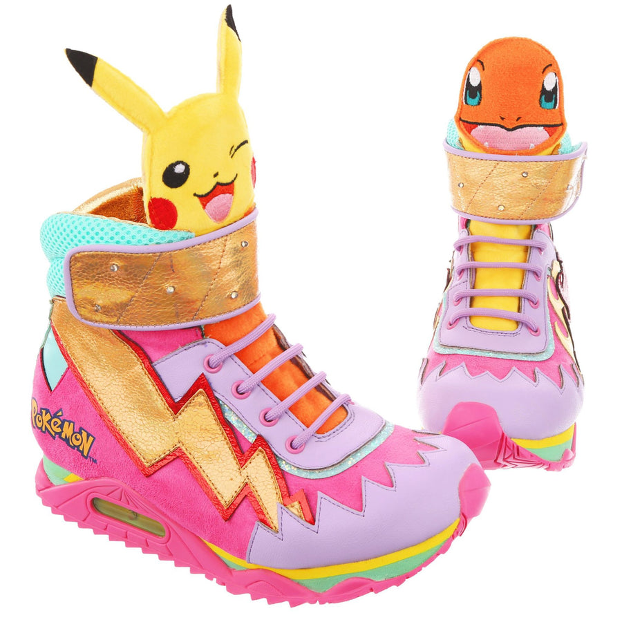 Irregular Choice Womens Pokemon Flames & Bolts Boots - Pink