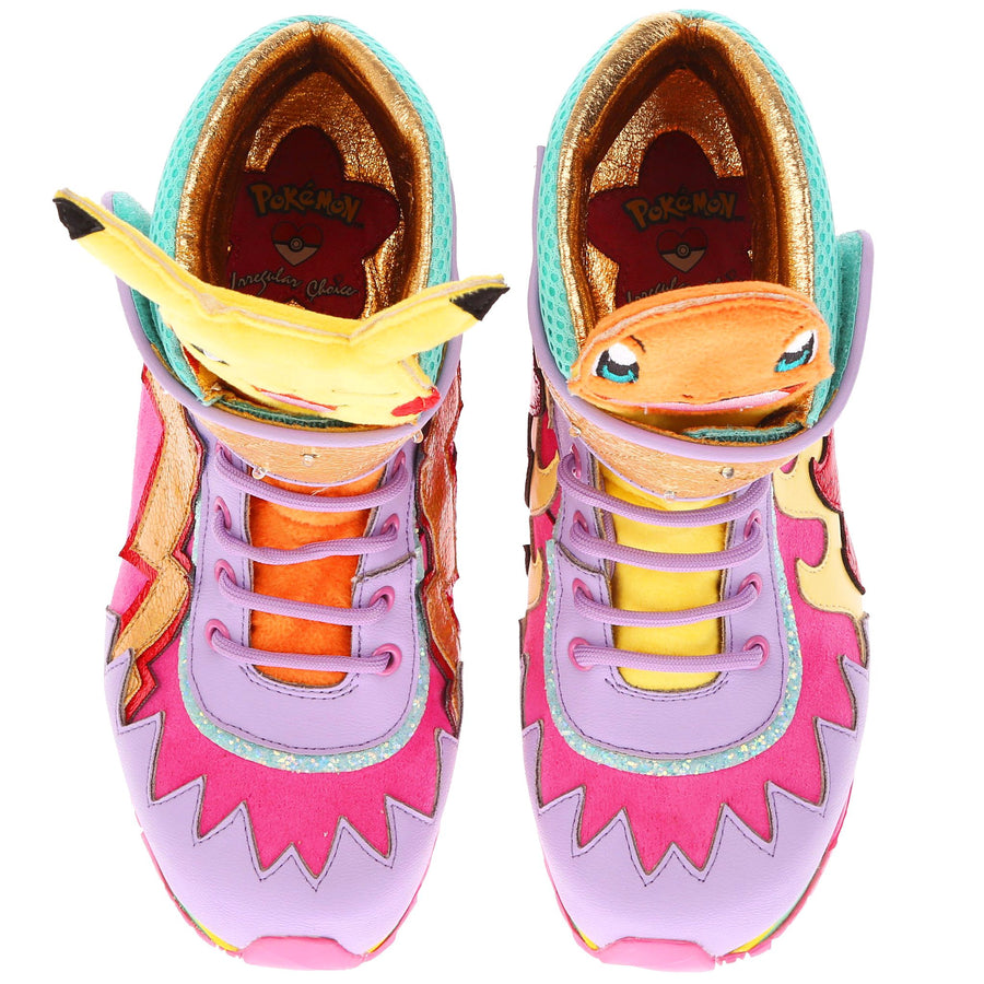 Irregular Choice Womens Pokemon Flames & Bolts Boots - Pink