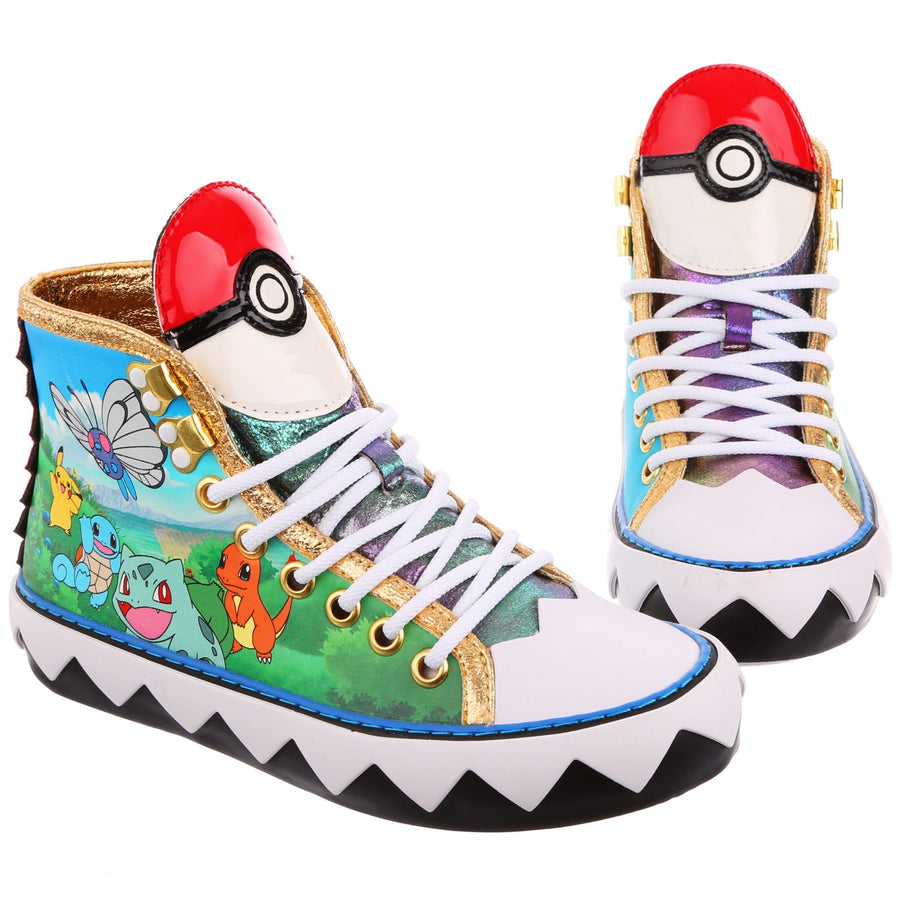 Irregular Choice Womens Pokemon Walk it Out High Top Trainer - The Foot Factory