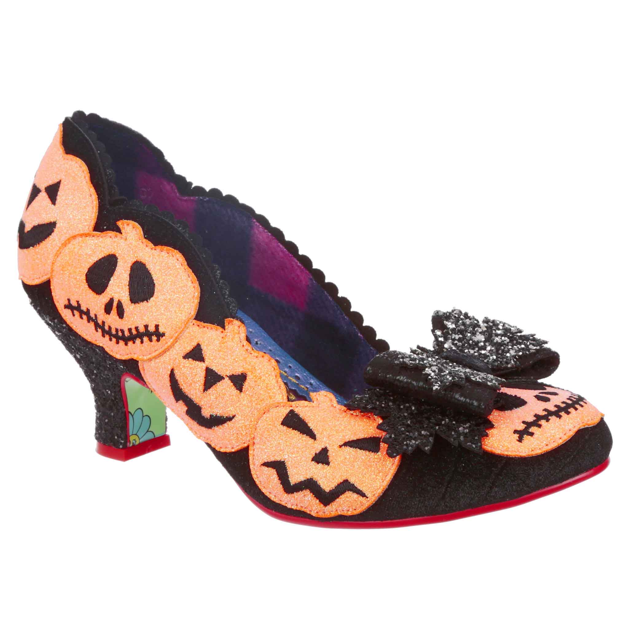 Irregular Choice Womens Pumpkin Carving High Heels - Black