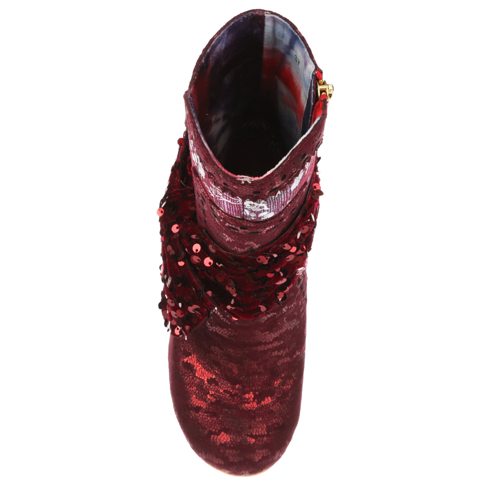 Irregular Choice Womens Rosie Lea High Heel Boot - Bordeaux