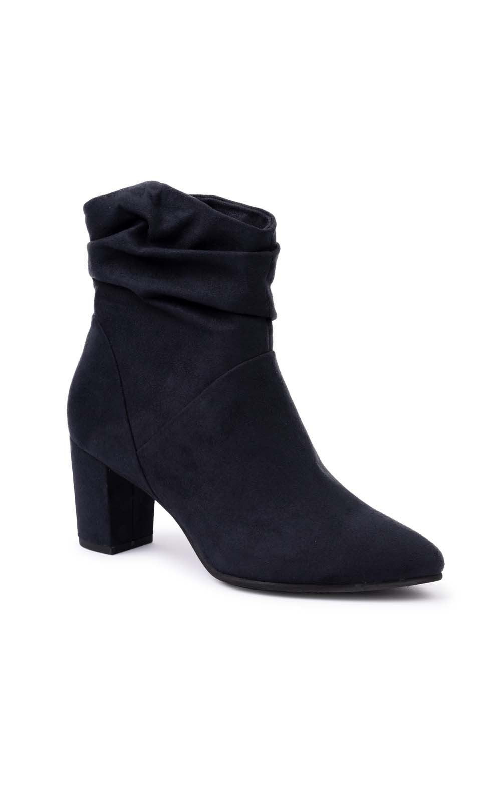 Marco Tozzi Womens Fashion Suede Boots - Navy