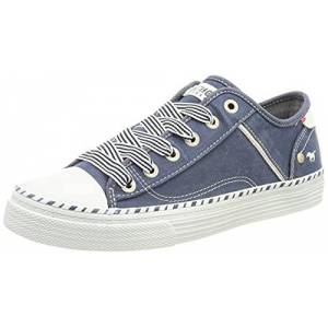 Mustang Womens Fashion Trainers - Jeans Blue - The Foot Factory