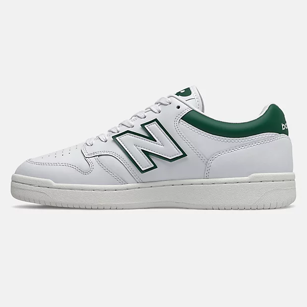 New Balance Mens 480 Basket Ball Trainers - White - The Foot Factory
