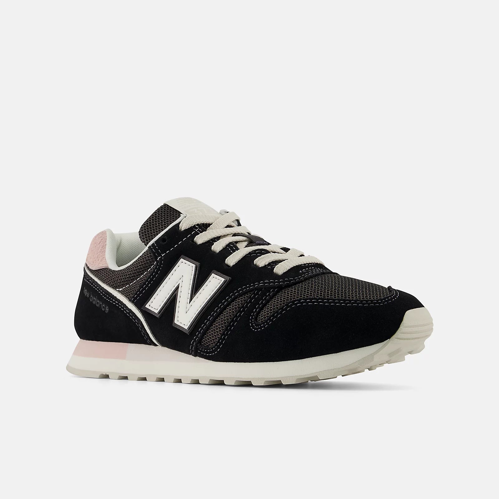 New Balance Womens 373 Fashion Trainers Black Pink Sand