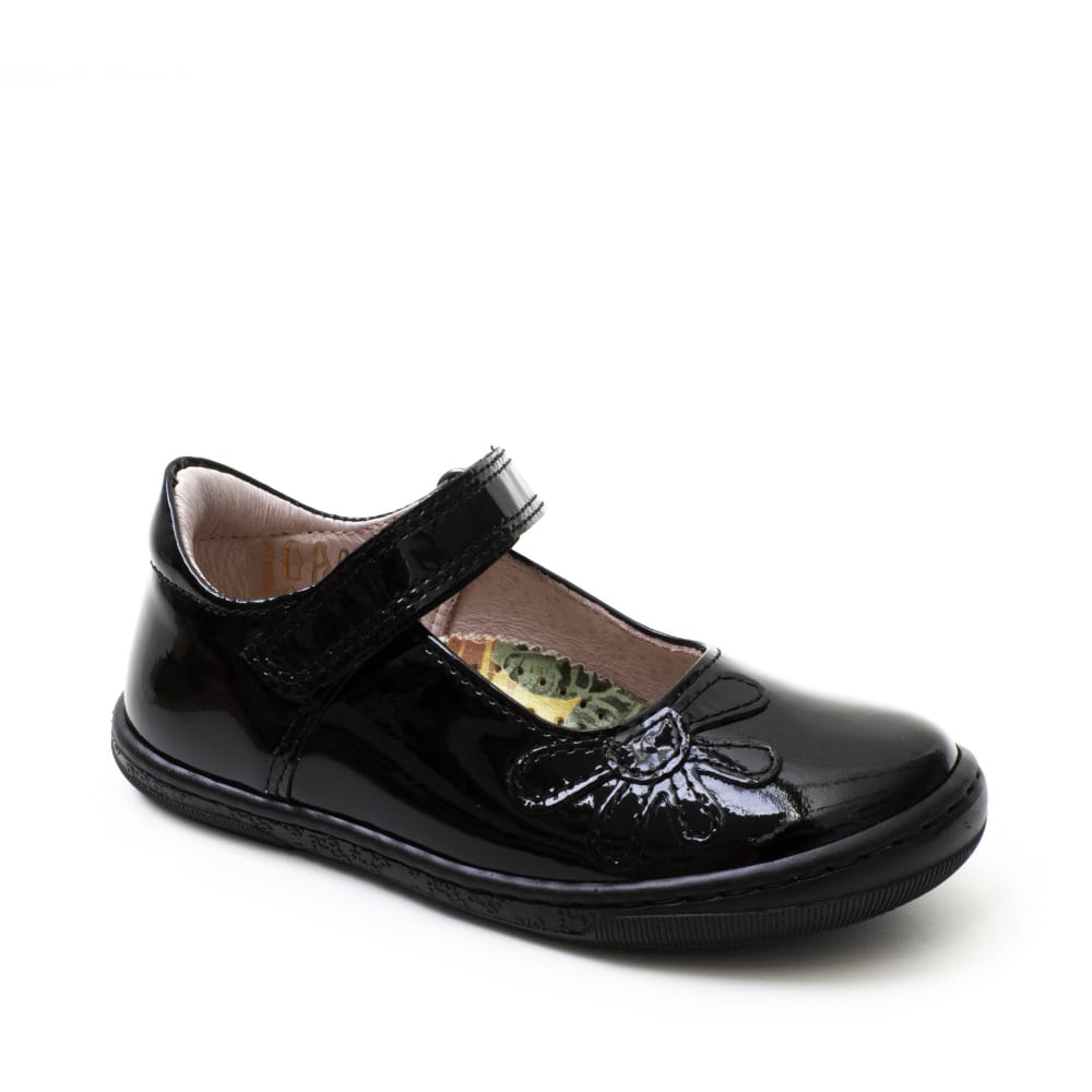 Petasil Kids Donna Patent Shoe - Black