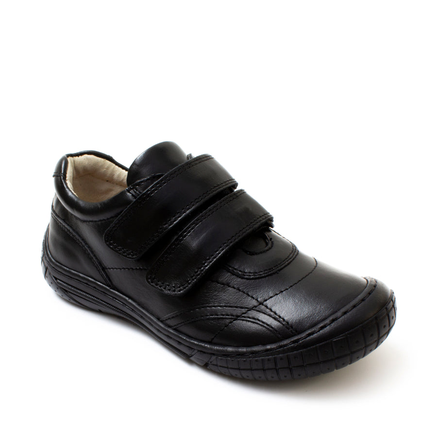 Petasil Kids Luke Leather Shoe - Black - The Foot Factory