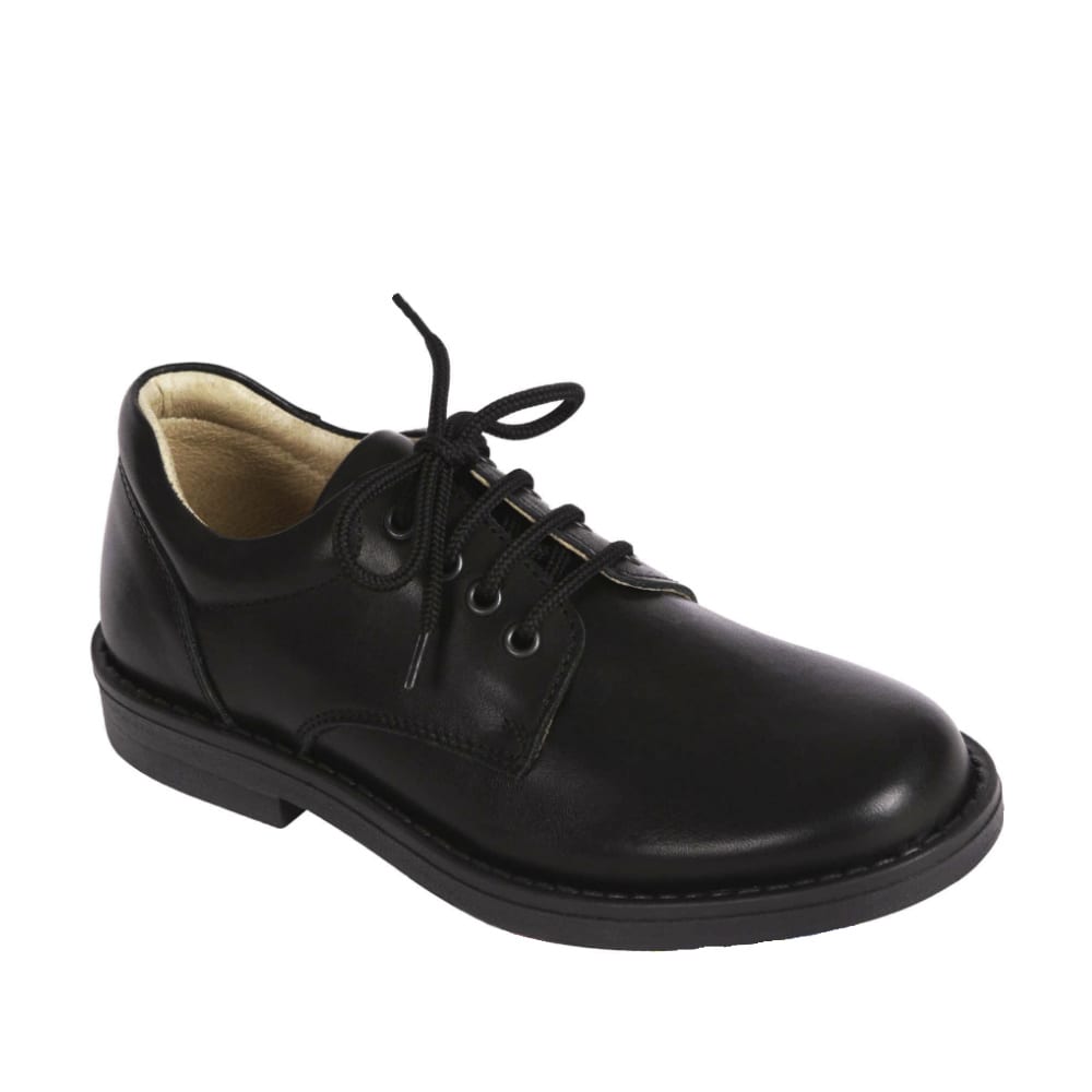 Petasil Kids Marcus Leather Shoe - Black - The Foot Factory