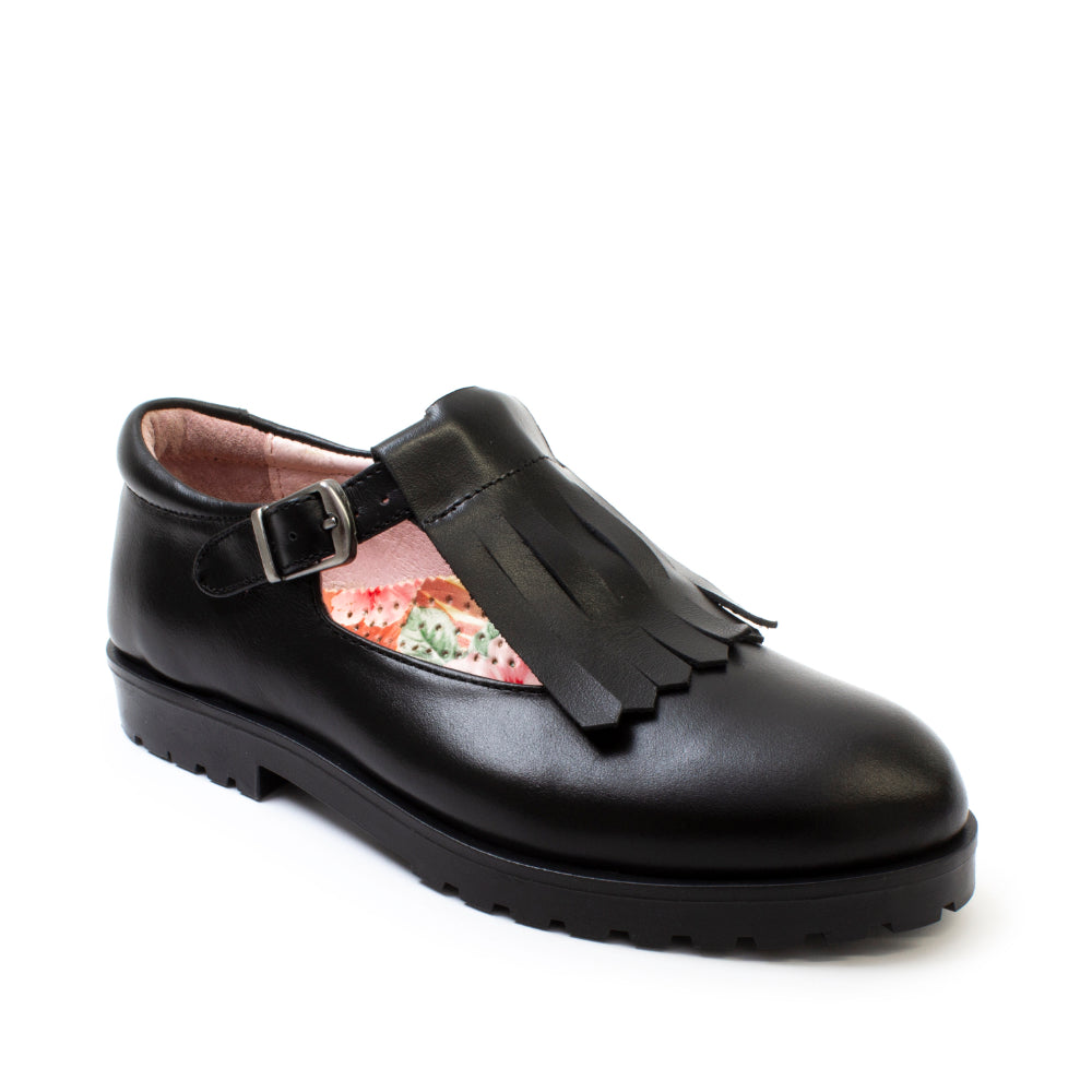 Petasil Kids Tatiana Leather Shoe - Black