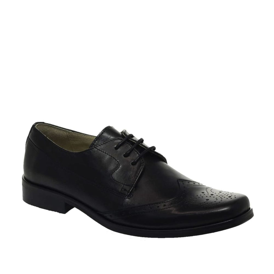 Petasil Kids Topper Leather Shoe - Black