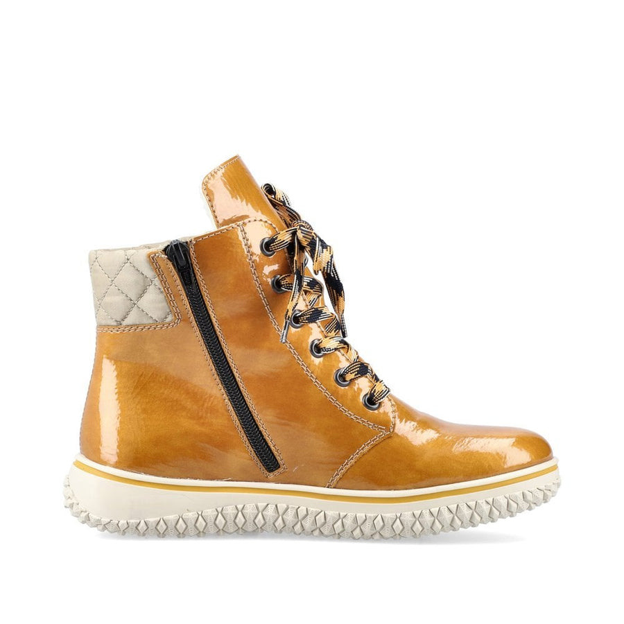 Rieker Womens Fleece Lined Ankle Boot - Yellow