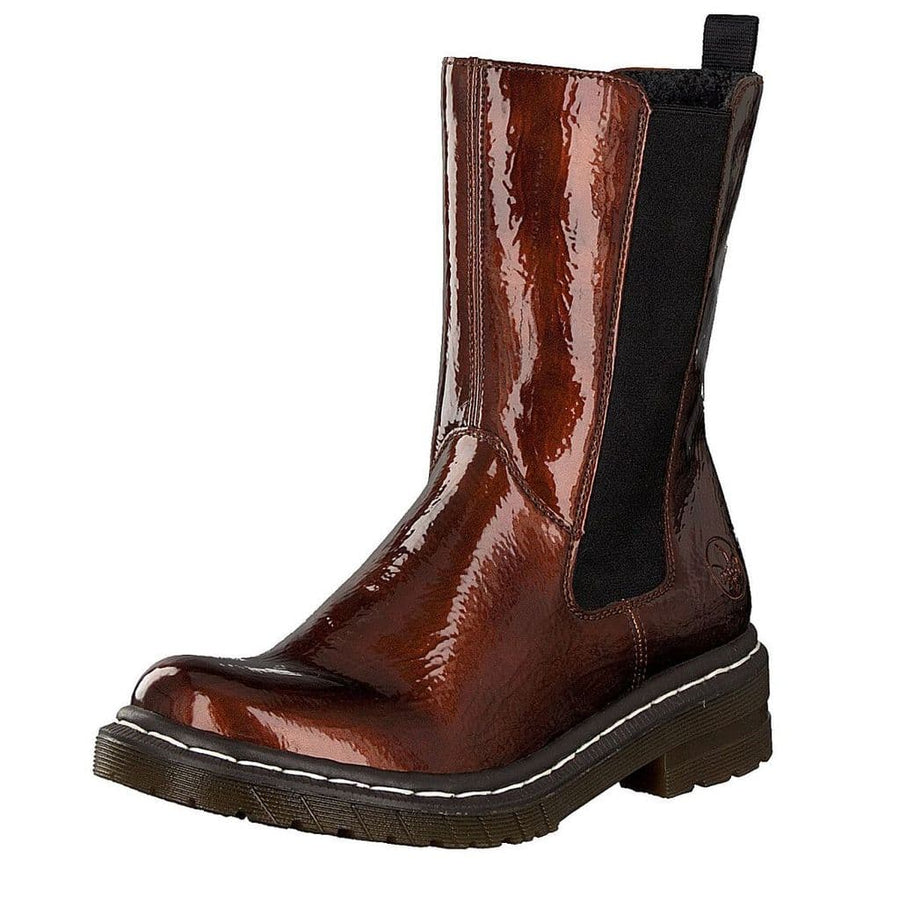 Rieker Womens Tall Chelsea Boot - Bronze