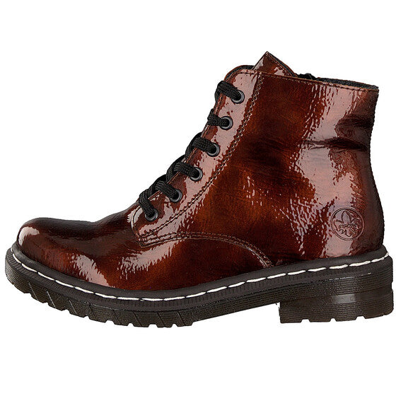 Rieker Womens Lace Up Boot - Bronze