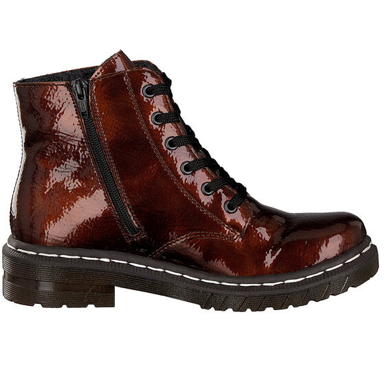Rieker Womens Lace Up Boot - Bronze