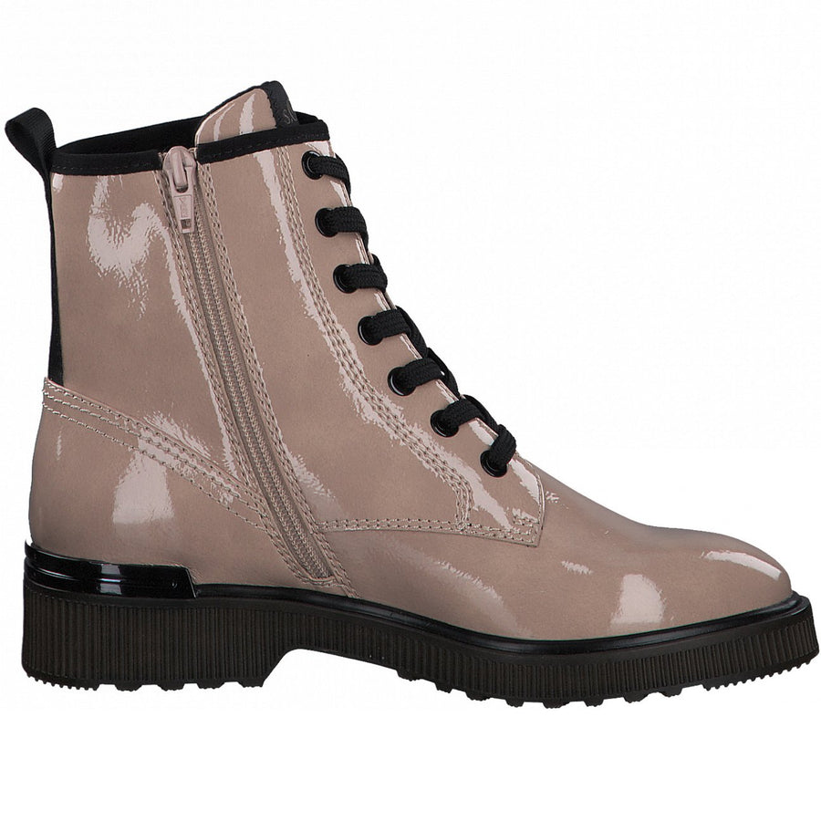 S.Oliver Womens Fashion Patent Boot - Rose