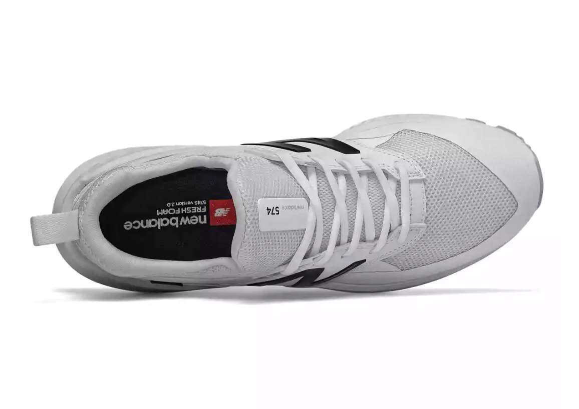 New Balance Mens 574 Sport Fashion Trainer White The Foot Factory